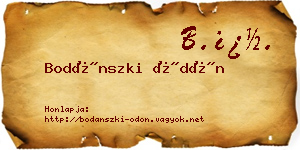 Bodánszki Ödön névjegykártya
